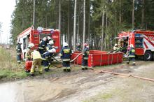 Ćwiczenia Straży Pożarnej w Leśnictwie Kisielew