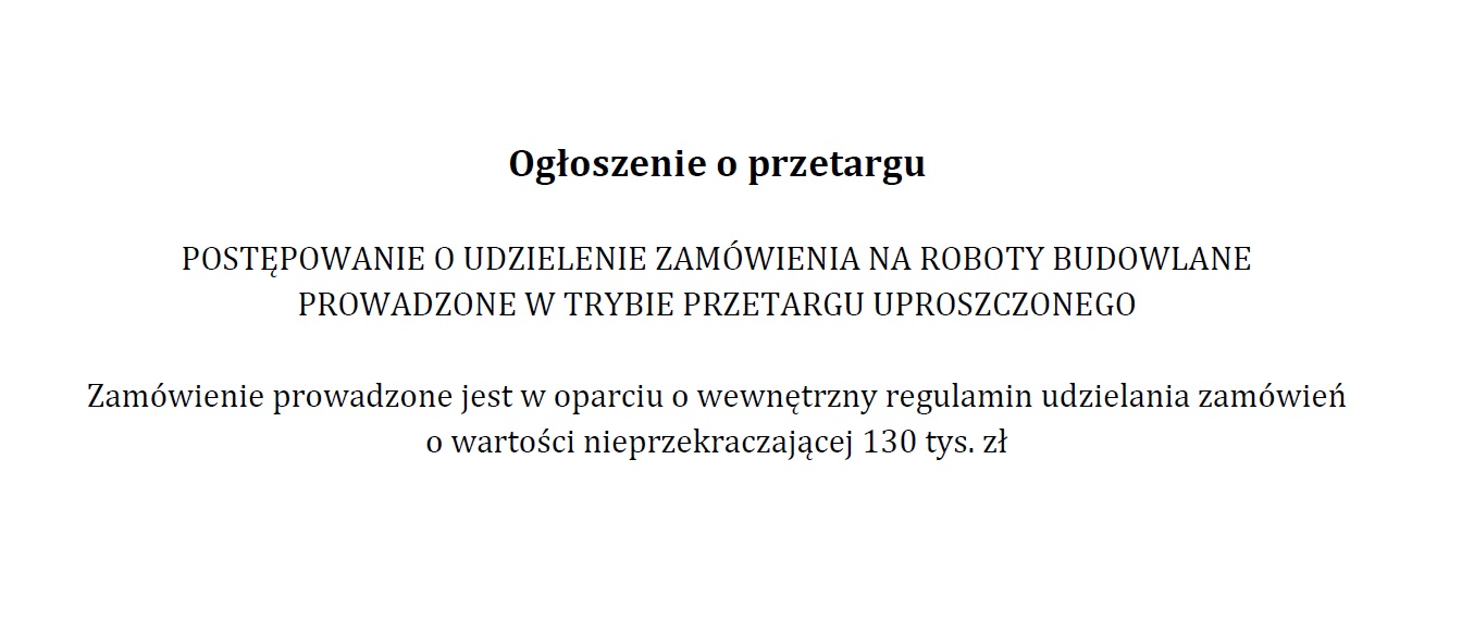 Ogłoszenie o przetargu