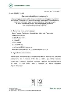 Postępowanie nr ZG.2217.5.2026 – Specjalistyczna wycinka drzew zagrażających bezpieczeństwu